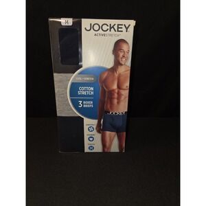Jockey Activestretch Cool + Stretch Cotton Stretch Boxer Briefs 3Pack NEW MEDIUM